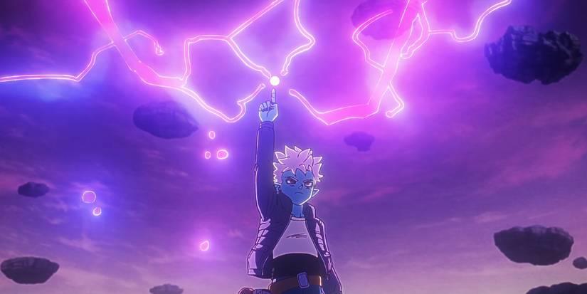 Glorio summons magical energy to a point in order to launch an attack.