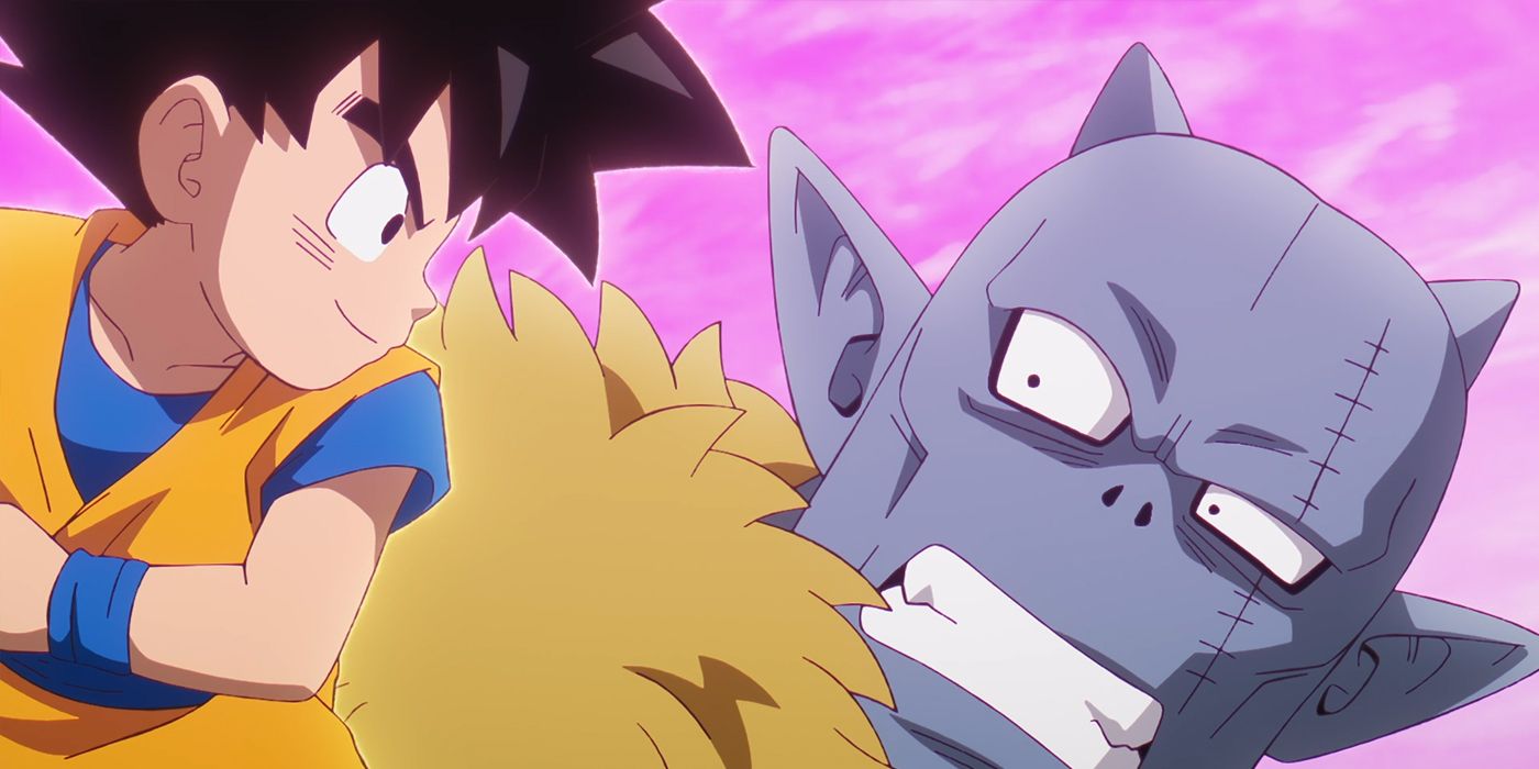 Goku prepares to attack a Demon Realm soldier.