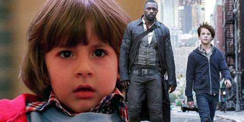 Danny Torrance (Danny Lloyd) in The Shining and Roland Deschain (Idris Elba) and Jake Chambers (Tom Taylor) in The Dark Tower