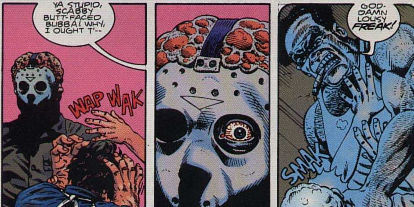 Elias Voorhees on-panel debut in Jason vs. Leatherface #2