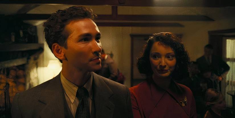 Emma Dumont and Dylan Arnold in Oppenheimer