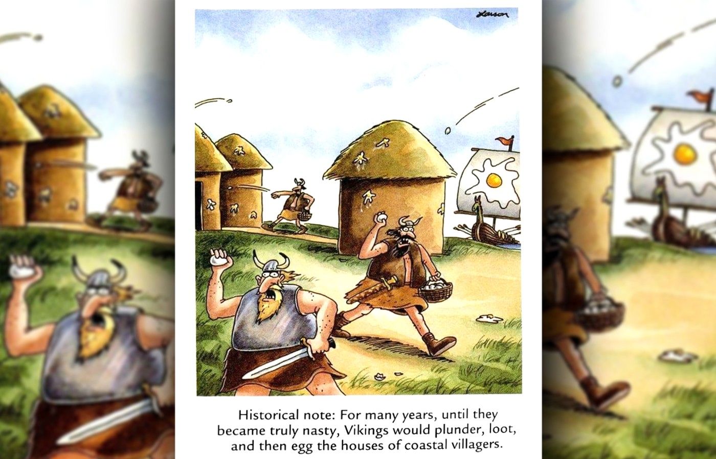 far side comic with vikings