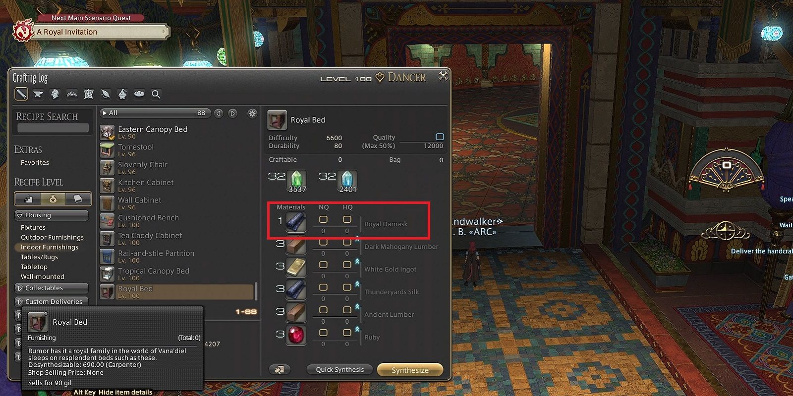 How To Get Royal Damask In FFXIV (& What It's Used For)