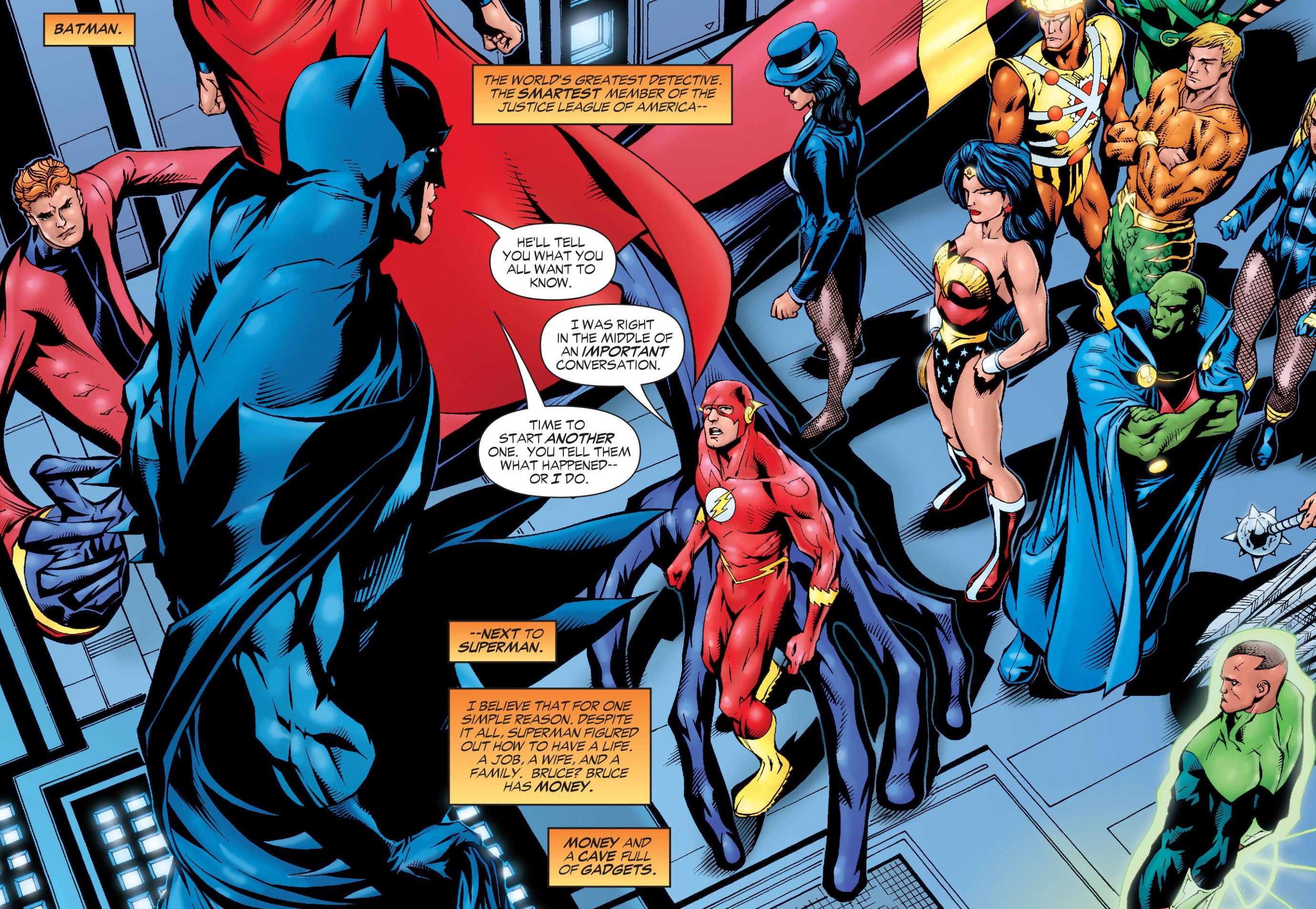 flash thinks superman is smarter than batman