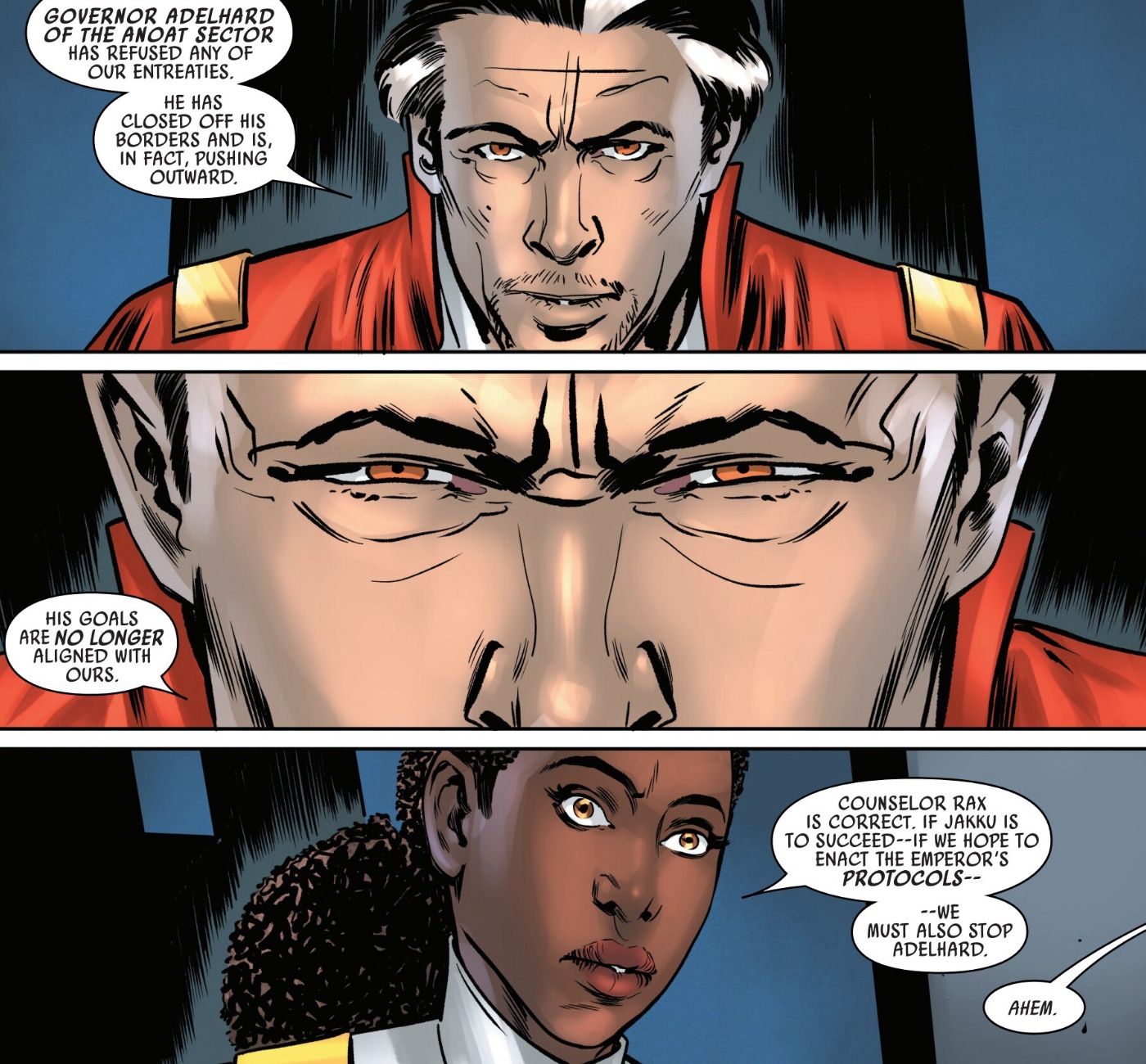 Gallius Rax and Admiral Sloane in Republic Under Siege #2