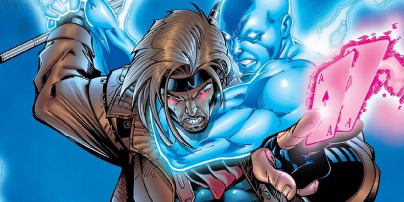 Comic book art: gambit and new sun fighting