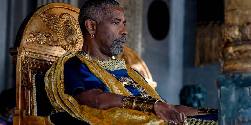 Denzel Washington as Macrinus in Gladiator II