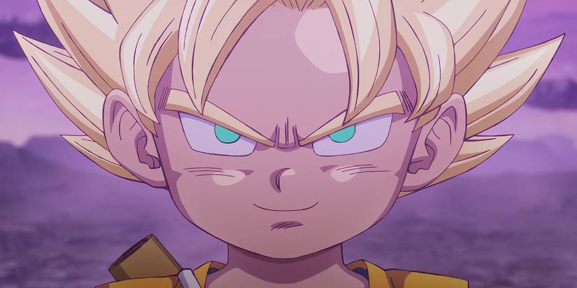 A close-up of Super Saiyan Goku from Dragon Ball Daima Episode #7.