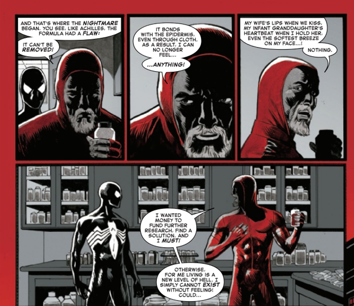 Professor Hensley tells Spider-Man that his artificial symbiote cannot be removed