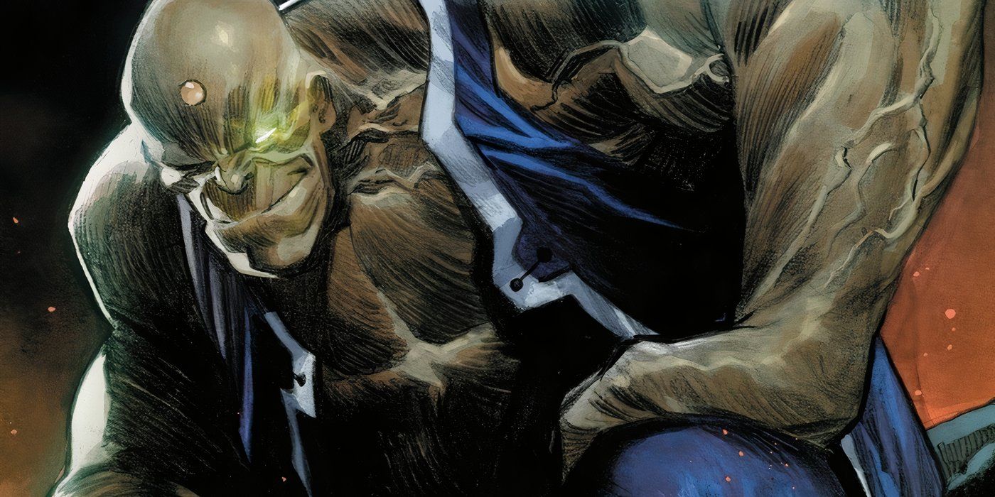 O novo Hulk do Ultimate Universe sentado e sorrindo.