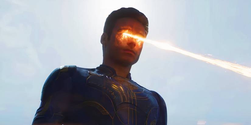Ikaris shooting his lasers in Eternals