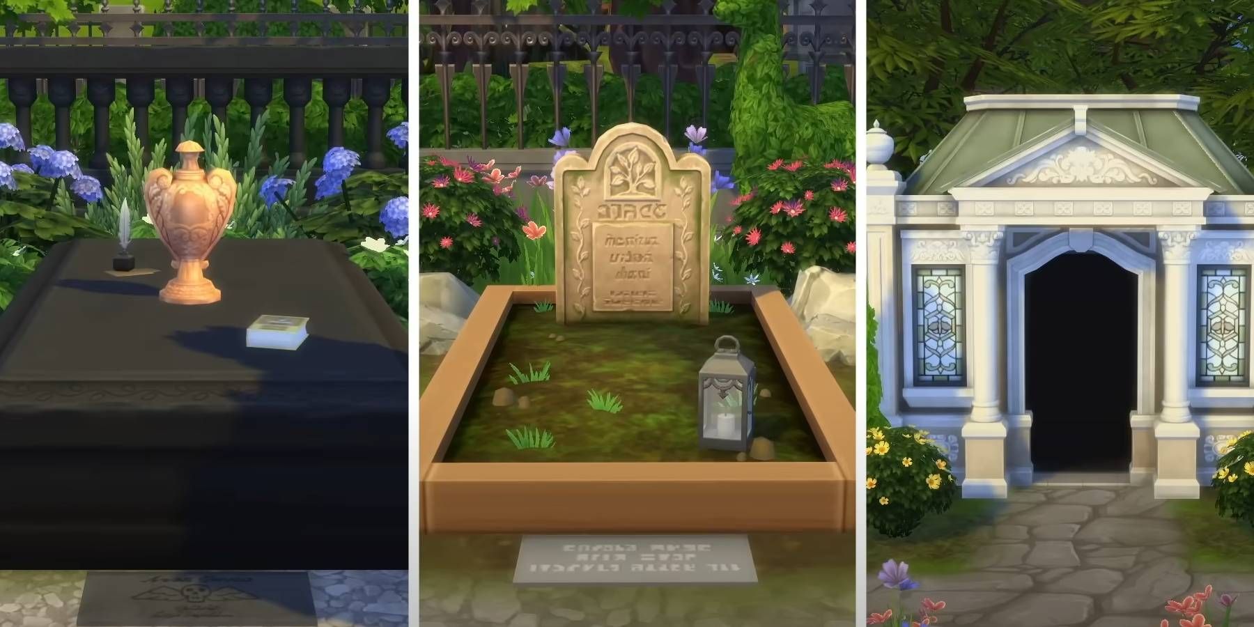 Decorações e estilos de túmulos do The Sims 4 recompensados ​​nas promoções de carreira do Undertaker