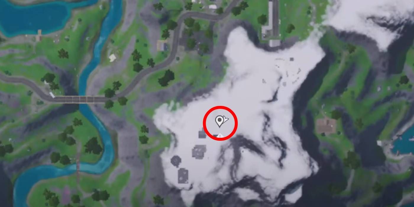 Localização colecionável do Fortnite Remix gnome # 6 no mapa do Capítulo 2