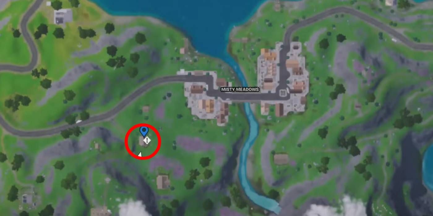 Localização colecionável do gnomo #7 do Fortnite Remix no mapa do Capítulo 2