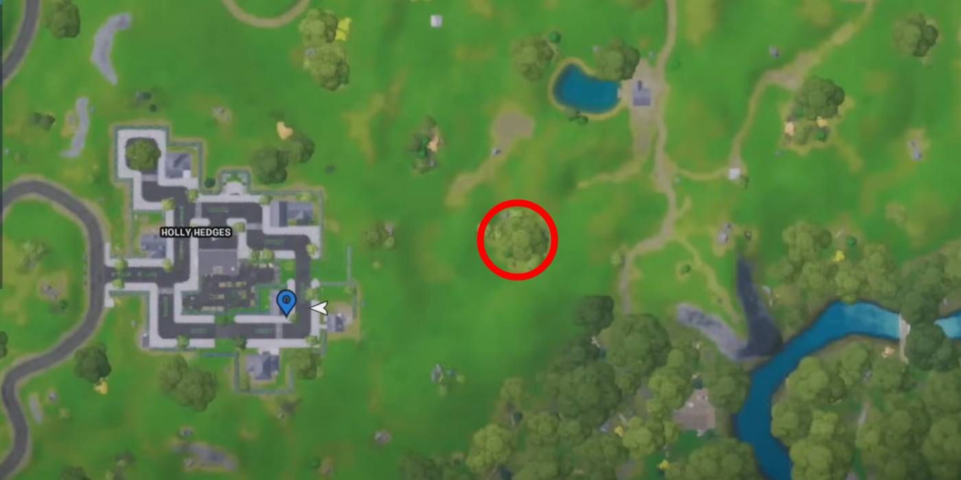 Localização colecionável do Fortnite Remix gnome # 10 no mapa do Capítulo 2