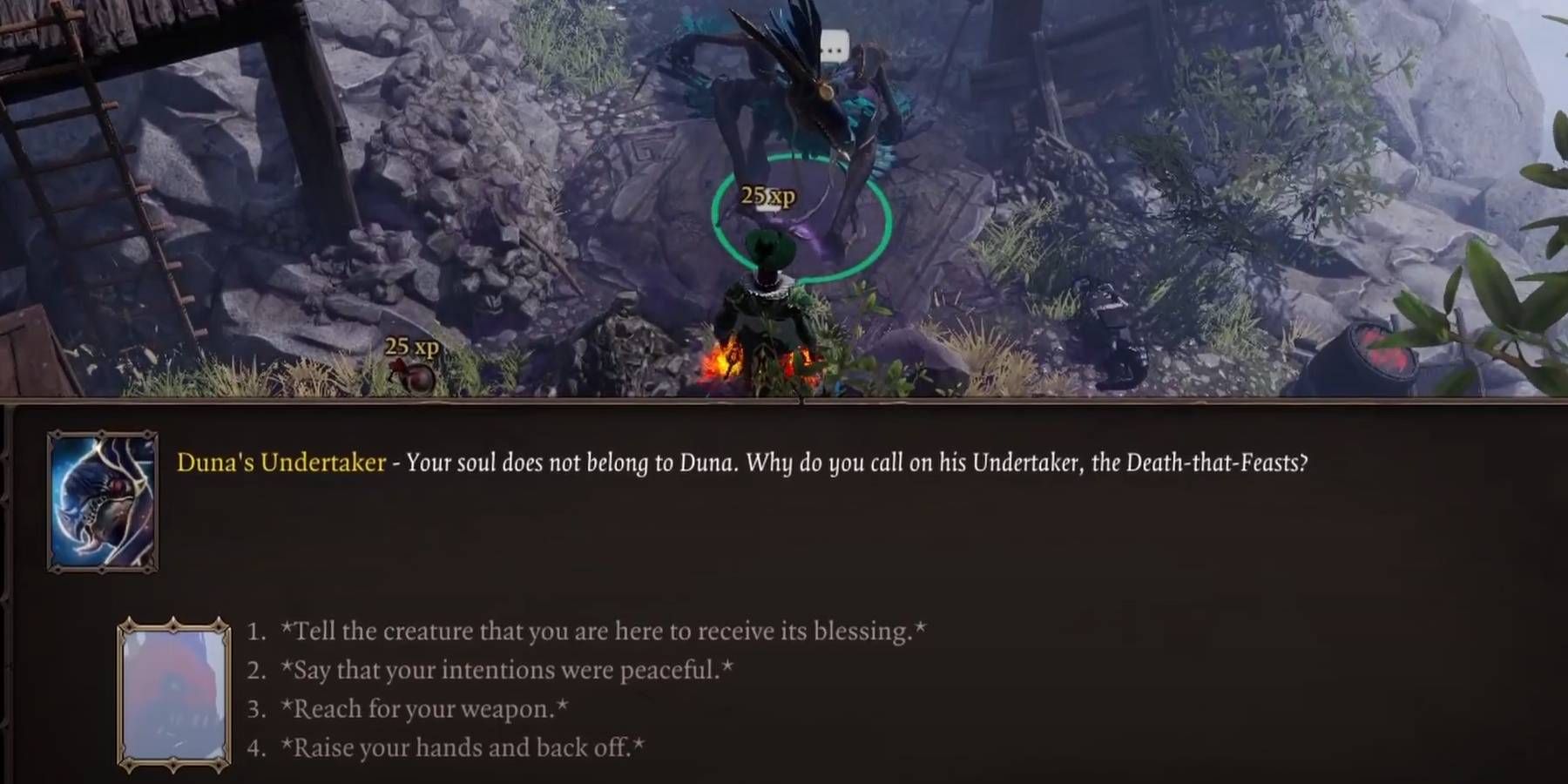 Divinity Original Sin 2 appeasing Duna's Undertaker in Act 2 to get Vulture's armor set without a fight