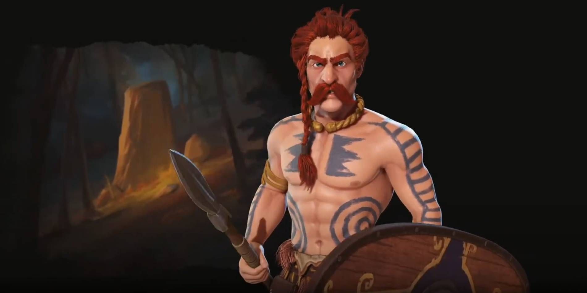 Civilization 6 Ambiorix leader of Gallic/Gaul faction