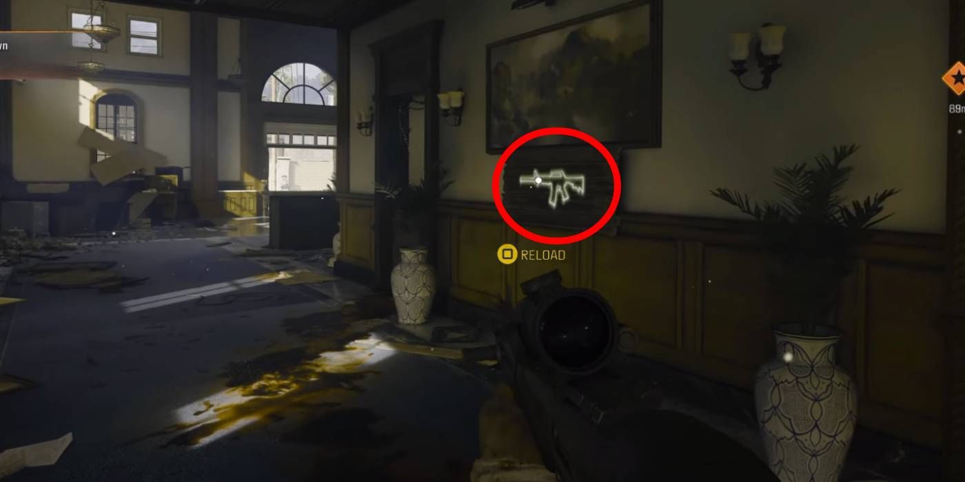 Black Ops 6 Zombies XM4 Assault Rifle arma Localização de compra de parede no mapa de Liberty Falls