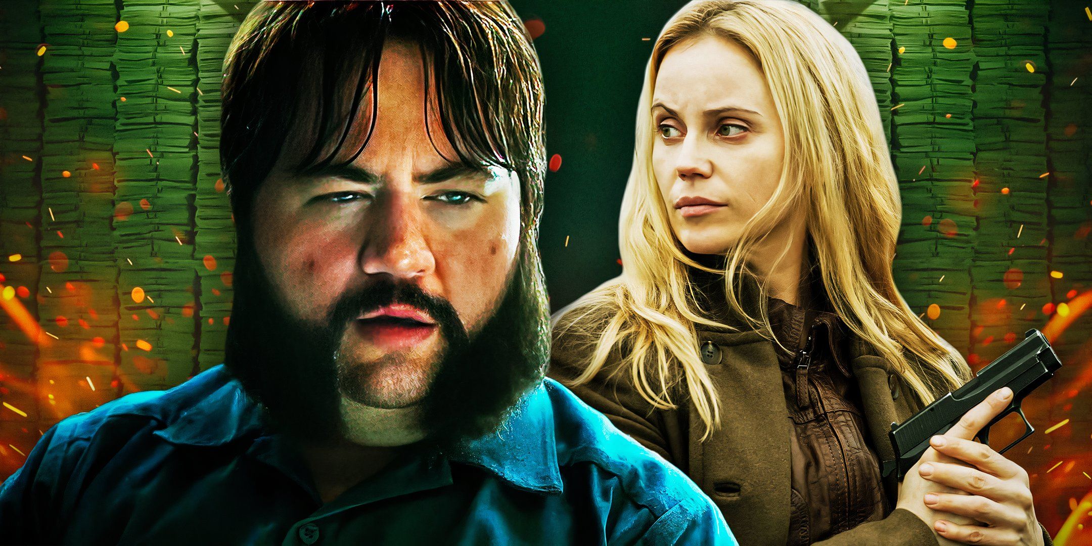 Imagery from Black Bird and The Bridge Paul Walter Hauser as serial killer Larry Hall