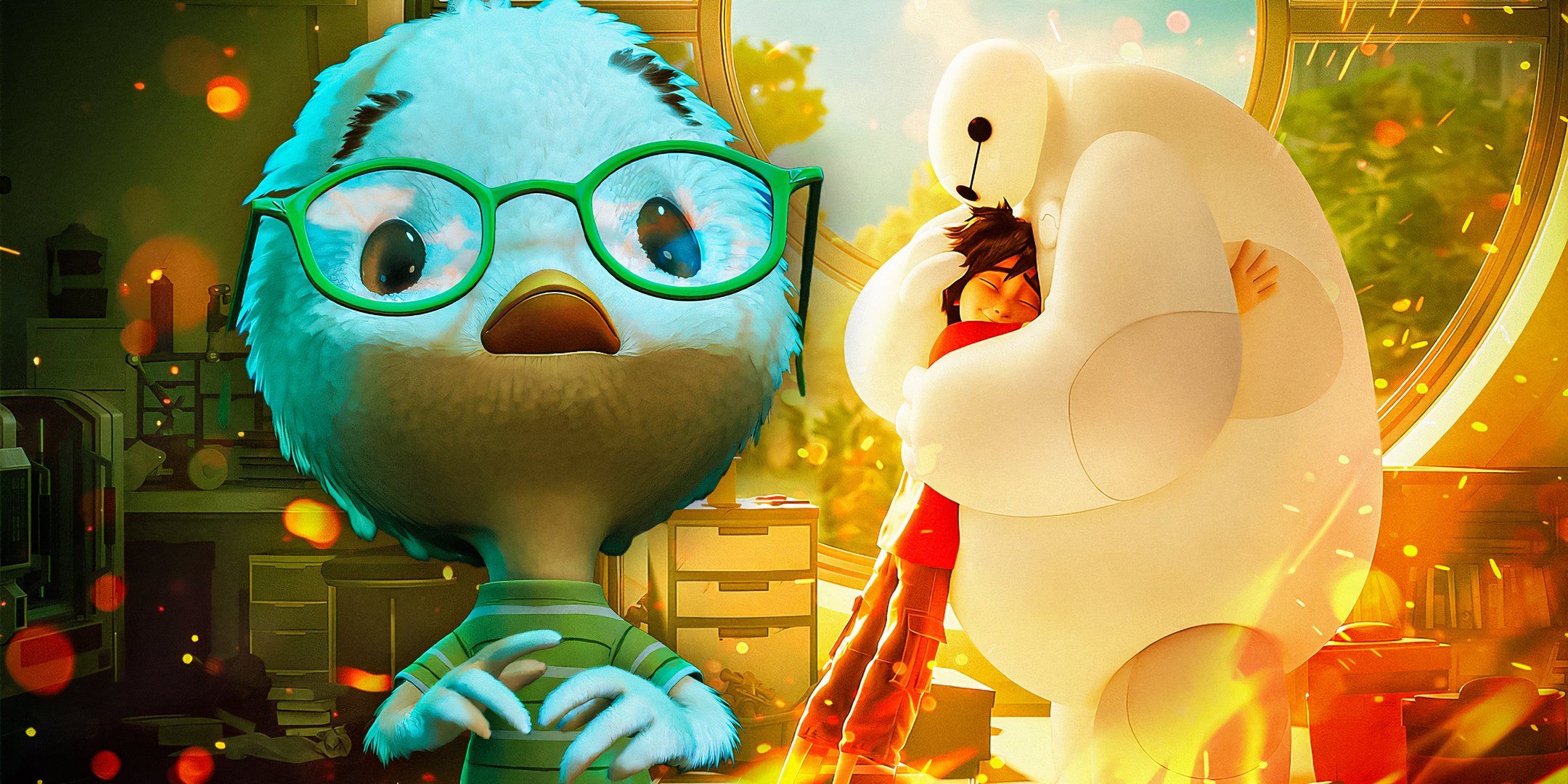 Imagery from Chicken Little and Big Hero 6