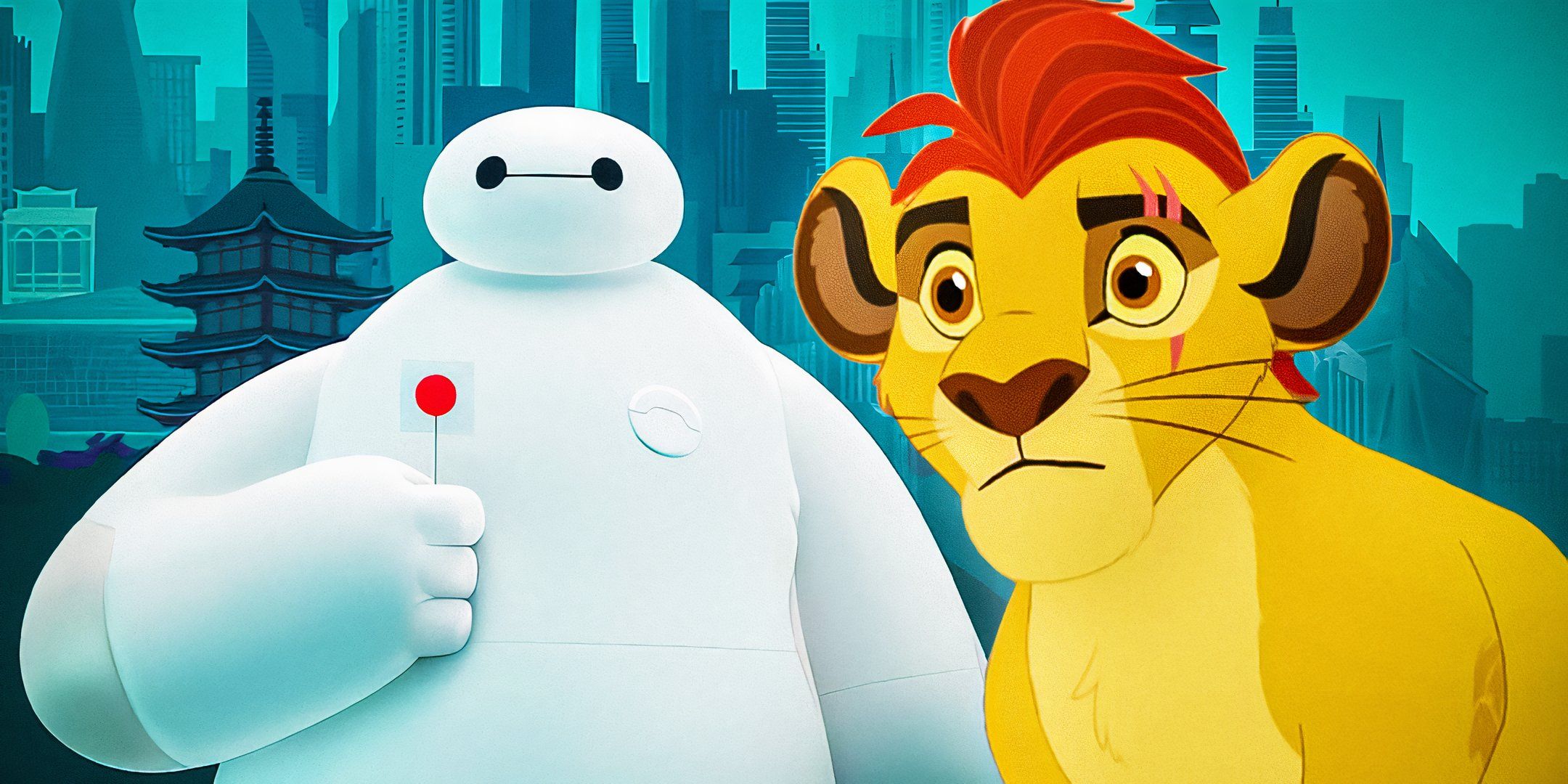 Baymax and Simba from Disney