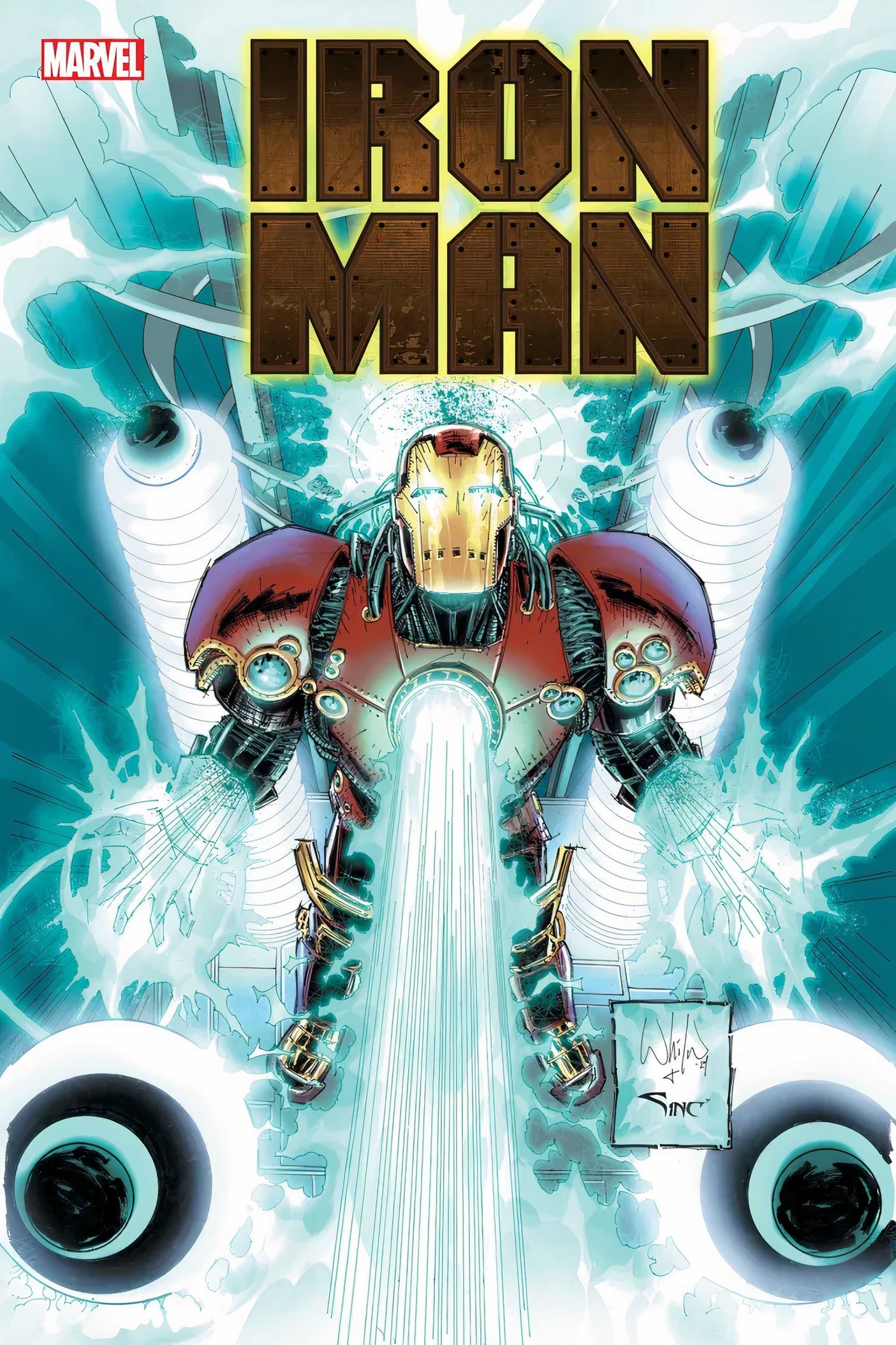 Imagem da capa da variante do Homem de Ferro #5