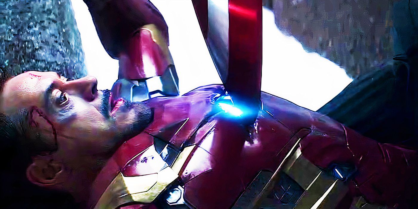 Iron Man stabbed with Captain America's shield in Captain America Civil War