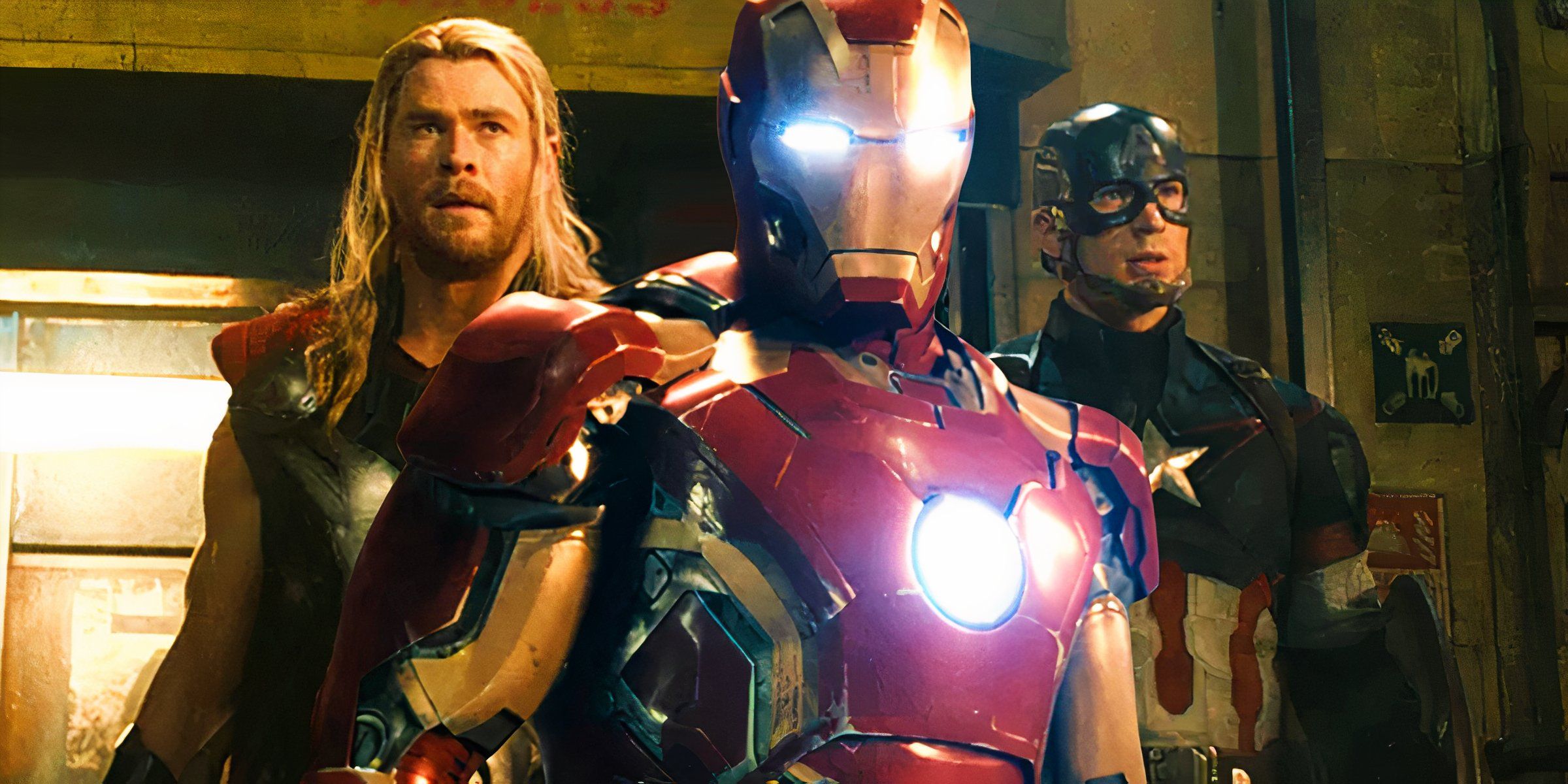 Iron Man Thor and Captain America In Avengers Age of Ultron