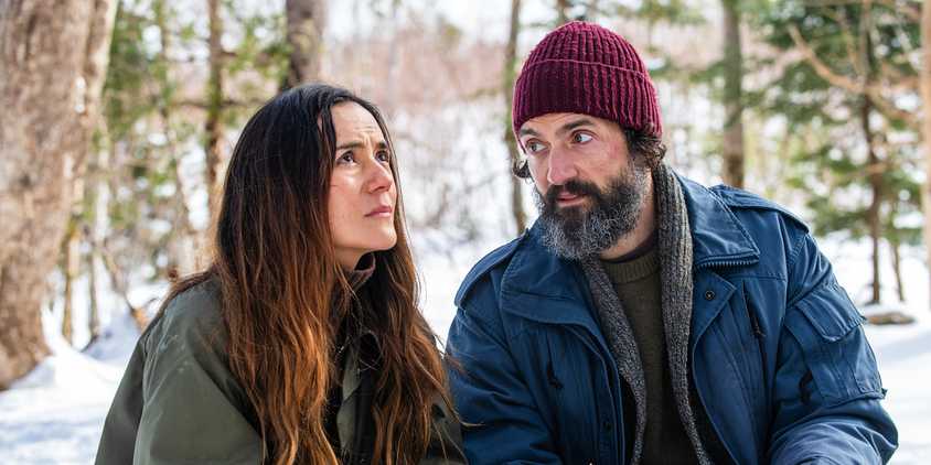 Jade looking at Tabitha in the snow in From season 3