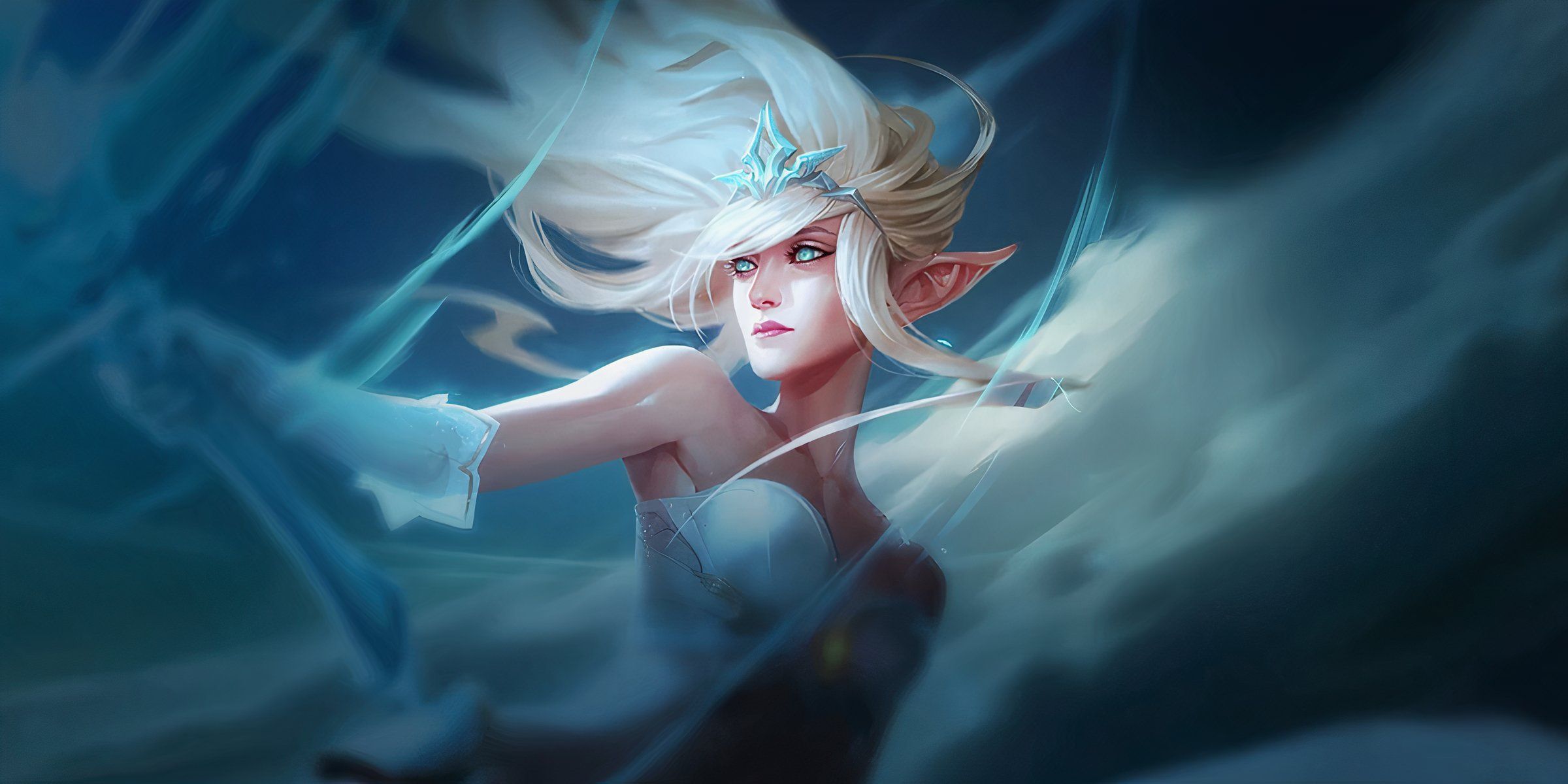 Jana using her power in artwork for League of Legends