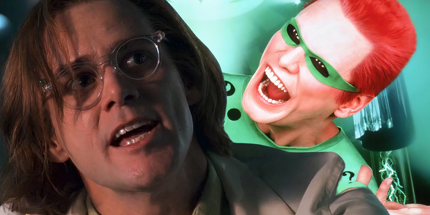 Jim Carrey as E Nygma and The Riddler in Batman Forever