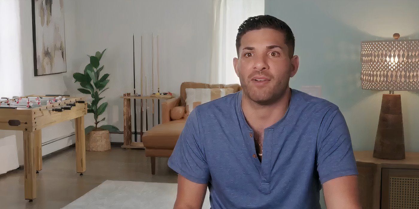 Joe Coan In 90 Day Fiance in blue shirt for confessional shocked 