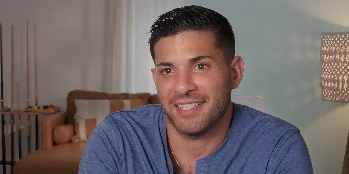 Joe Coan In 90 Day Fiance with bashful expression during confessional