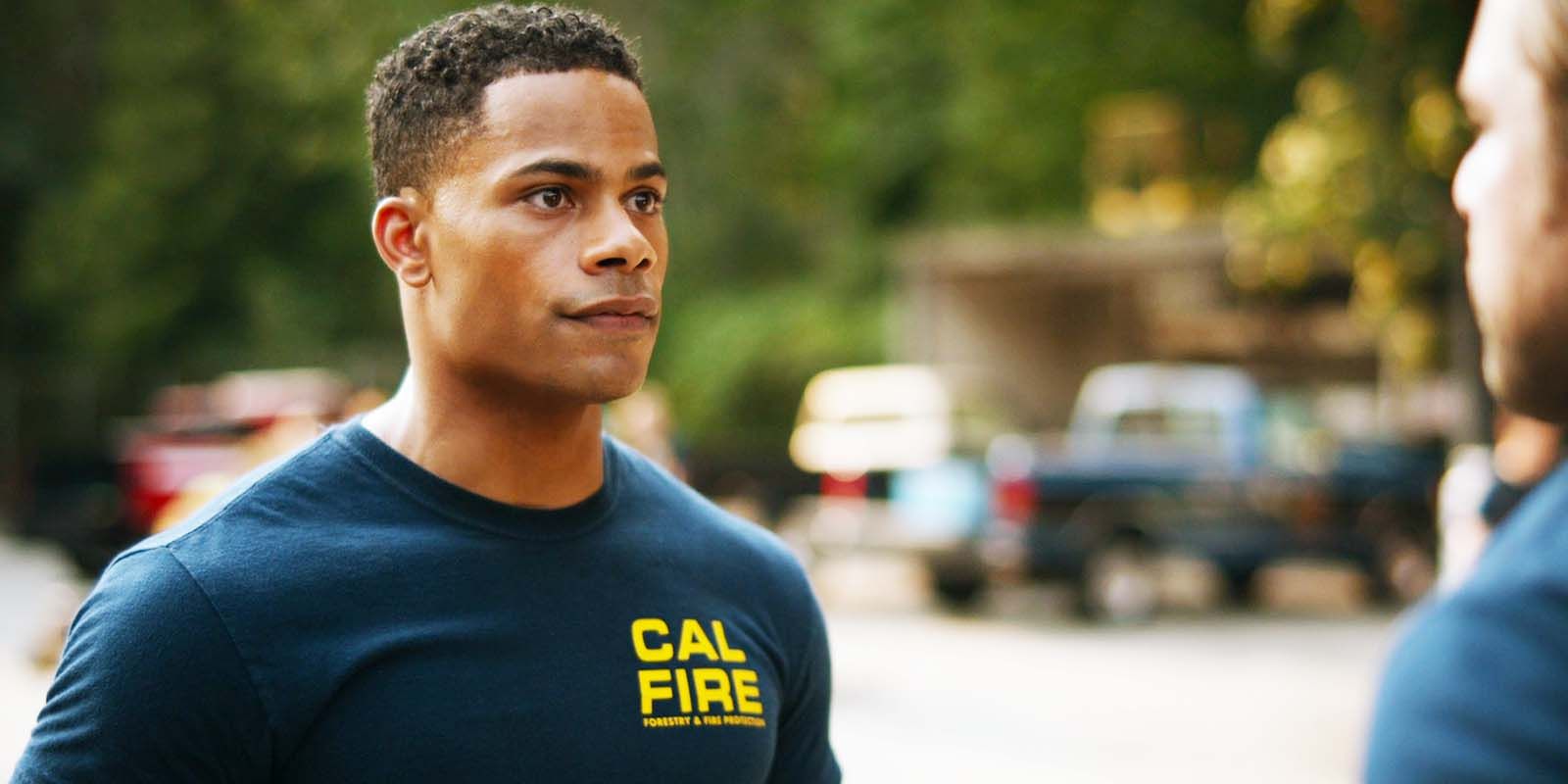 Jordan Calloway as Jake Crawford in Fire Country season 3, episode 3