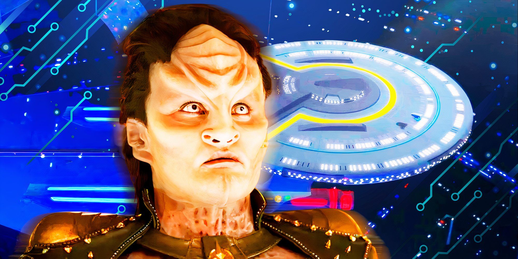 L&rsquo;Rell the Klingon from Star Trek- Discovery and the USS Cerritos