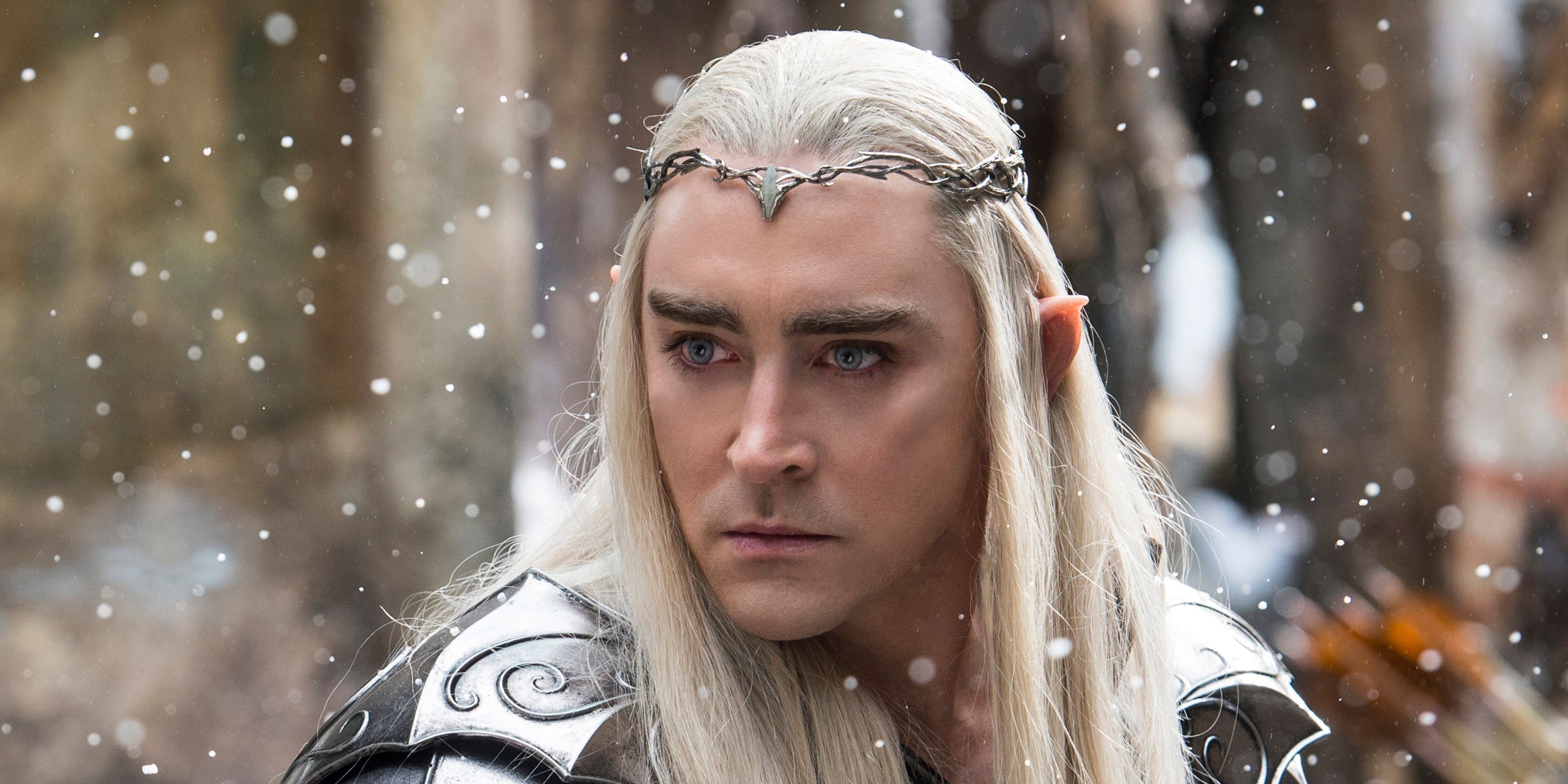 Thranduil (Lee Pace) staring intensely in The Hobbit: The Battle of the Five Armies