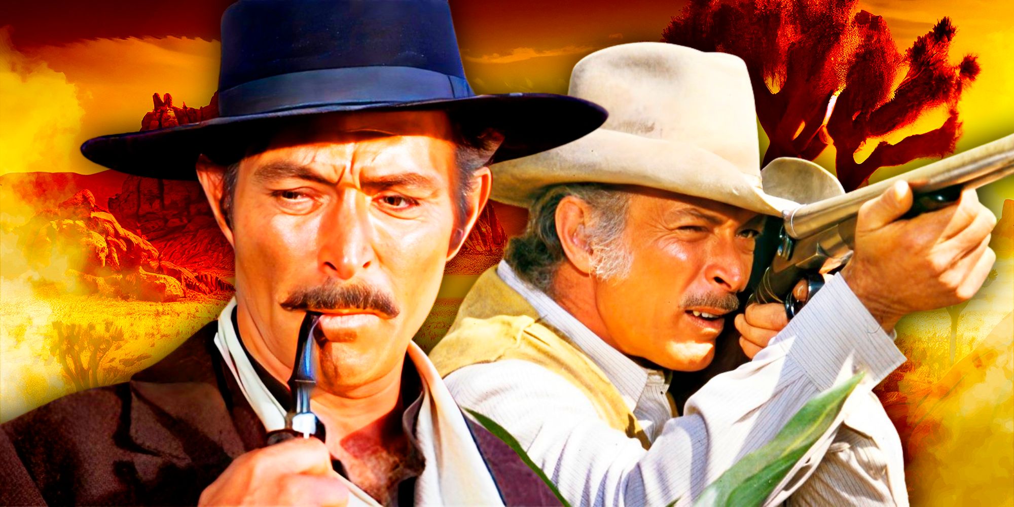 Lee Van Cleef in The Good, the Bad and the Ugly and The Magnificent Seven Ride!