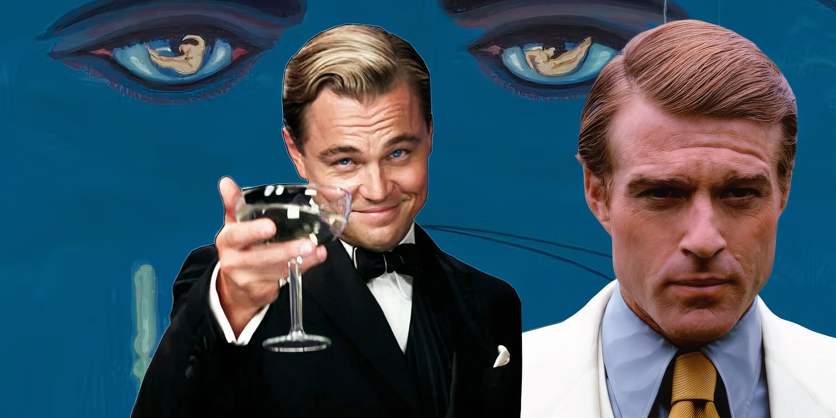 Leonardo DiCaprio and Robert Redford as Jay Gatsby in The Great Gatsby