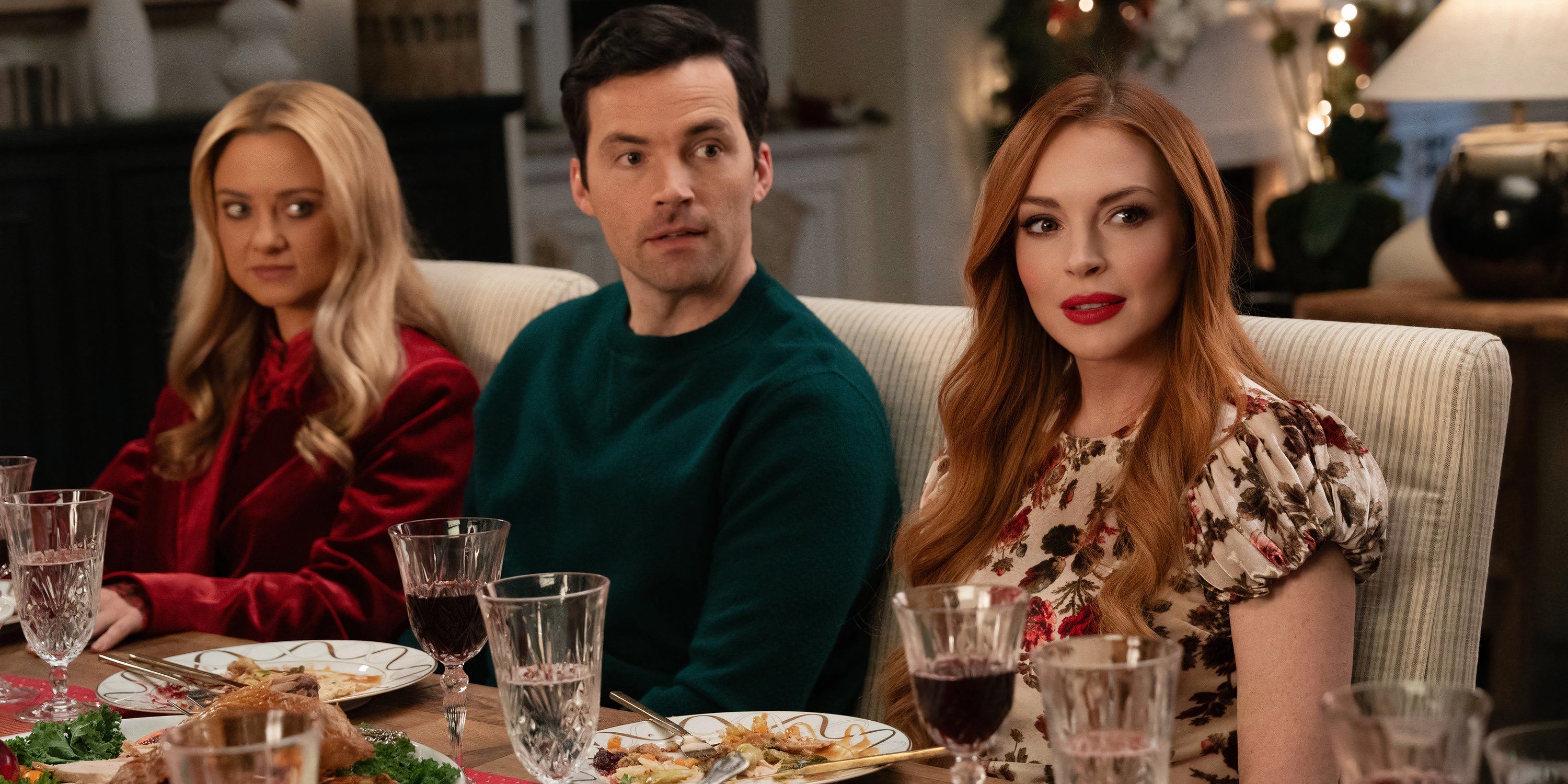 Lindsay Lohan, Ian Harding & Kristin Chenoweth On Our Little Secret's Complicated History And Christmas Family Hijinks