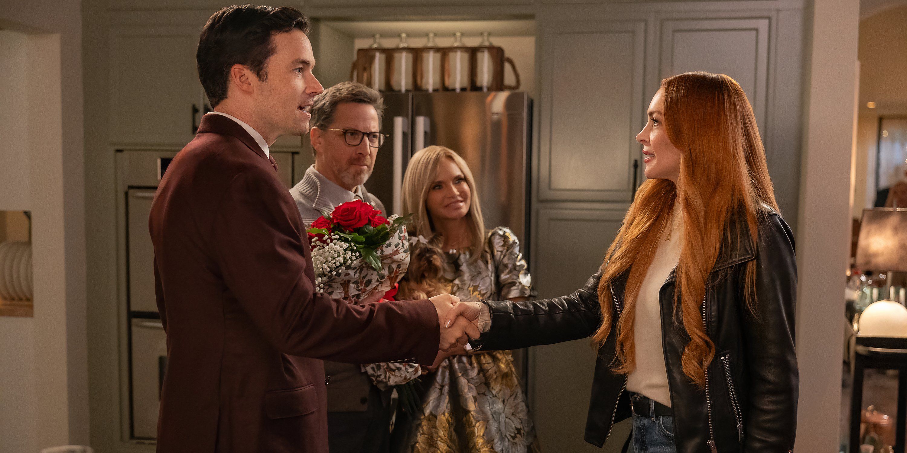 Lindsay Lohan, Ian Harding & Kristin Chenoweth On Our Little Secret's Complicated History And Christmas Family Hijinks