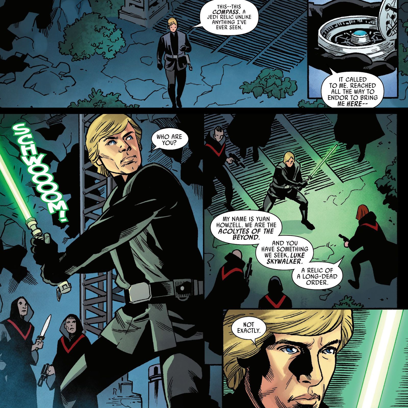 Luke defende a bússola Jedi Star em Insurgency Rising Comic