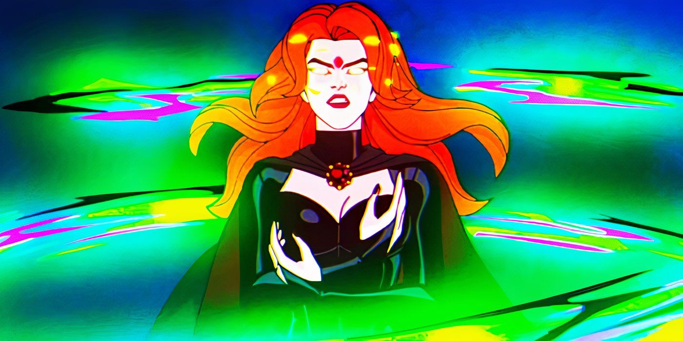 Madelyne Pryor using her Goblin Queen powers in X-Men '97 episode 3