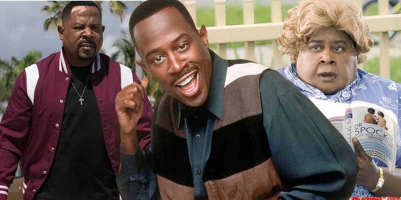 Collage of Martin Lawrence in Bad Boys, Martin, and Big Momma's House