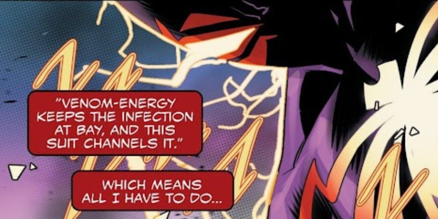 Comic book panel: Spider-Man prepares to defeat The Vulture with Black Panther&rsquo;s suit