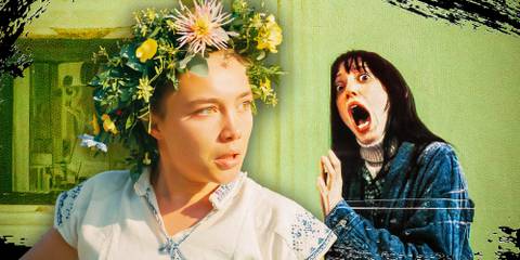 Feature imagery from Midsommar and The Shining