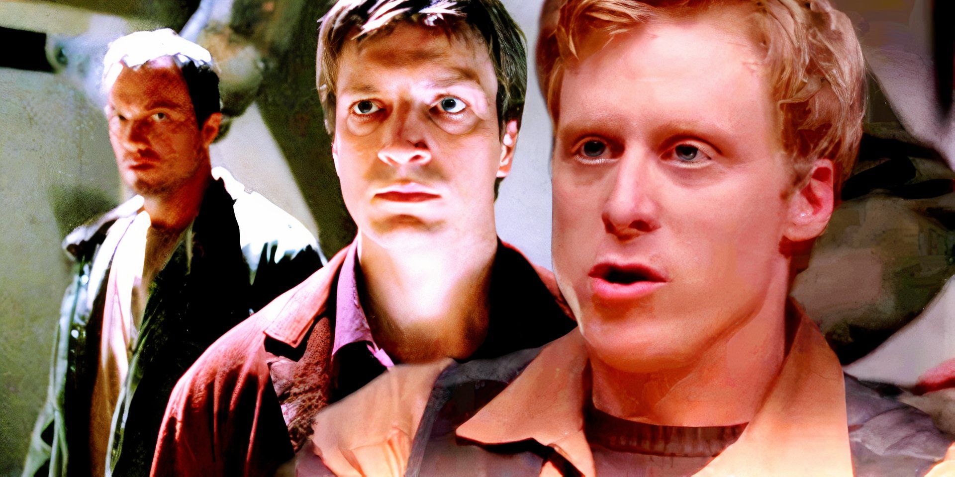 Nathan Fillion and Alan Tudyk as their characters in Firefly