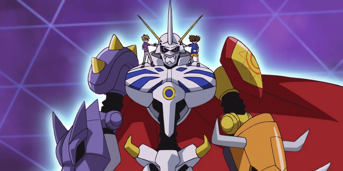 Omnimon with his tamers during the 2020 remake. 