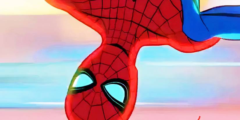 Peter Parker upside down in Your Friendly Neighborhood Spider-Man