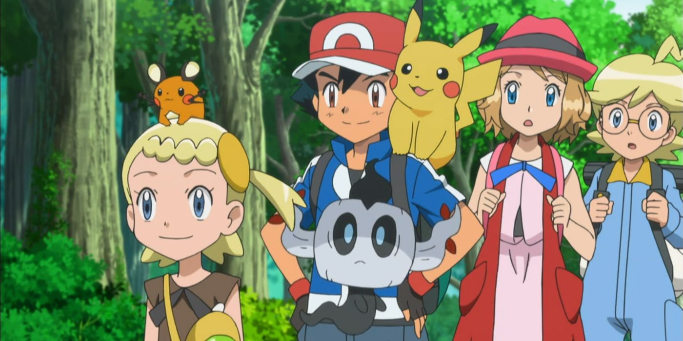 Un Shiny Phantump con Ash y la pandilla.