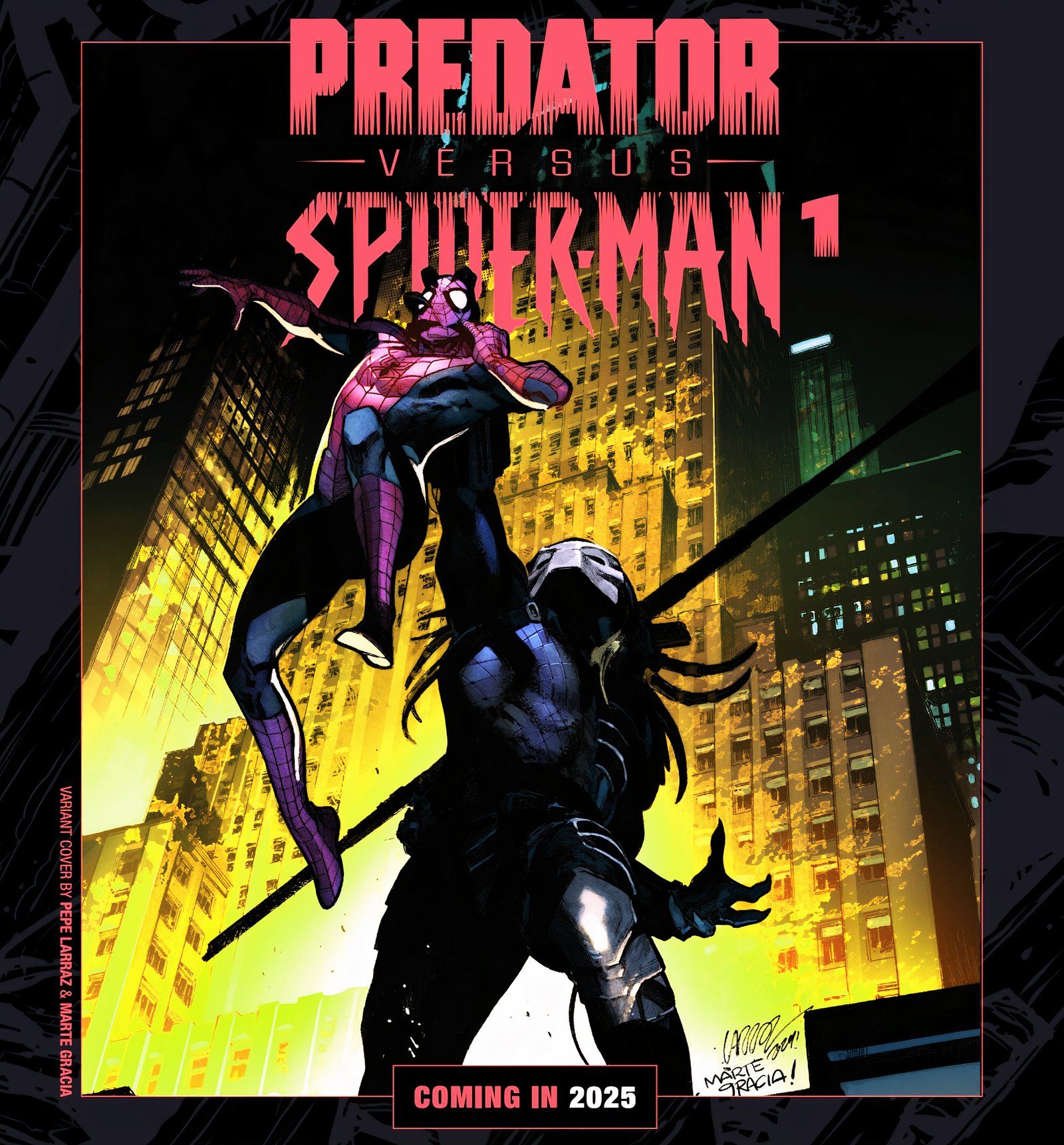 predator-vs-spider-man-1-marvel-comic-cover-art Anunciado Predator Versus Spider-Man, marcando o crossover mais épico da Marvel até agora